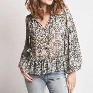 Misa Los Angeles Dominik Peasant Blouse Top